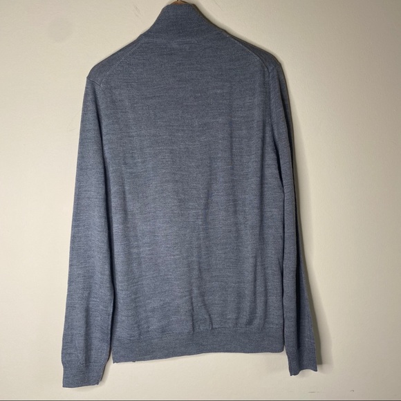 CALVIN KLEIN Gray Quarter Zip Sweater - Picture 7 of 8